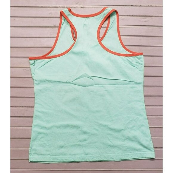 Buc-ee's Donut Disturb Racerback Tank Top Womens M Mint Green Coral Trim, Bucees - Picture 4 of 4